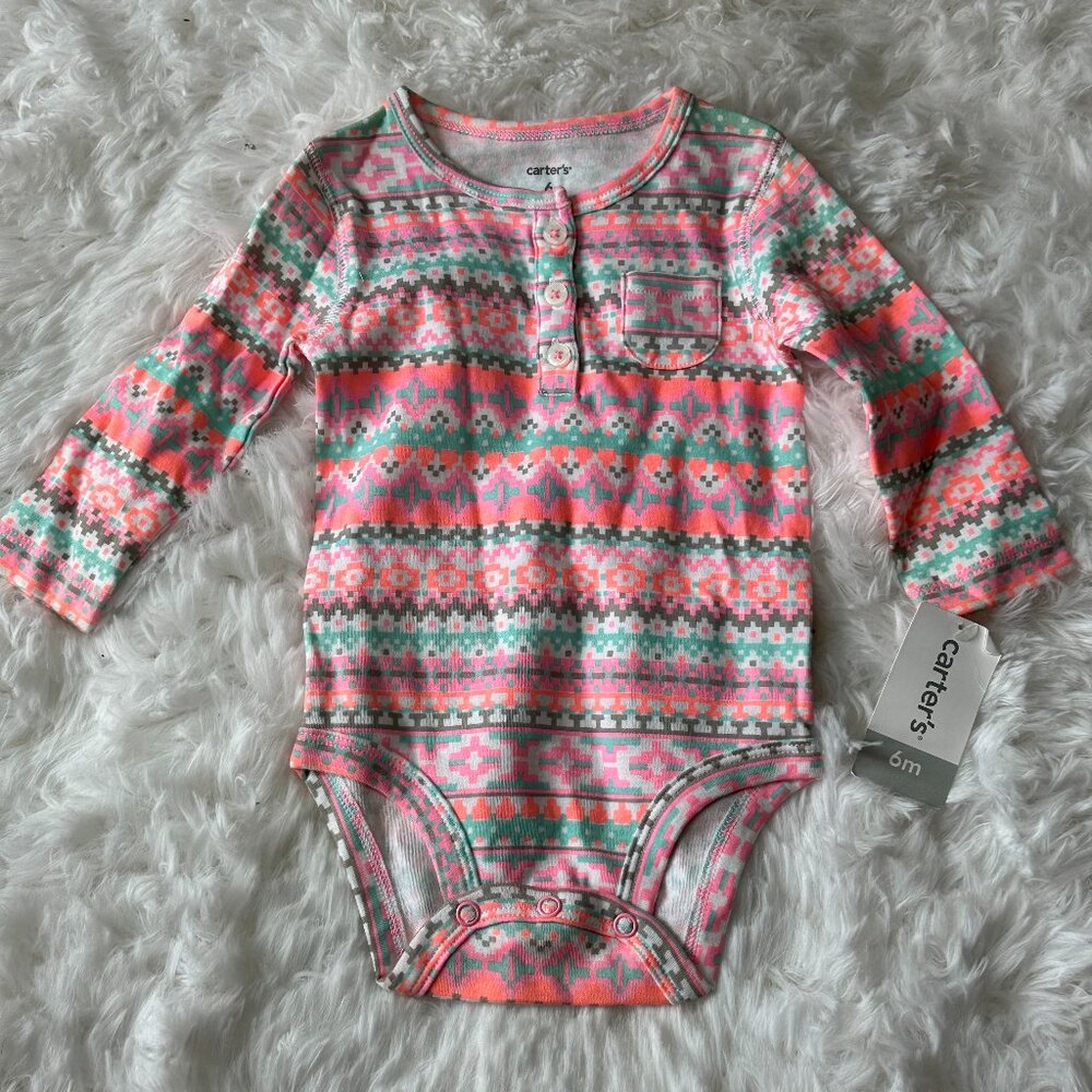 Carter's Baby Girls' Long Sleeve Bodysuit 6M